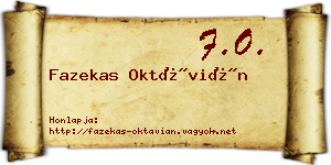 Fazekas Oktávián névjegykártya